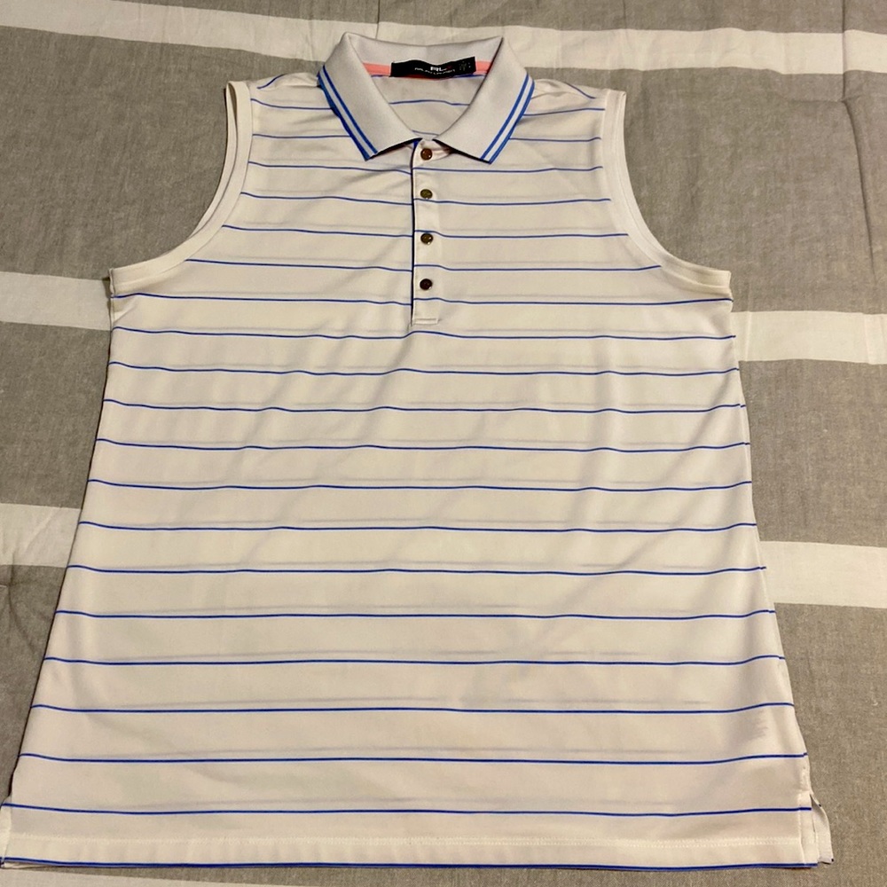 Woman’s RALPH LAUREN Like New RLX Women’s Sleeveless Polo Golf Top LG